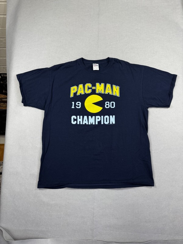Jerzees 2010 Blue PAC MAN Champion 1980  T-Shirt XL