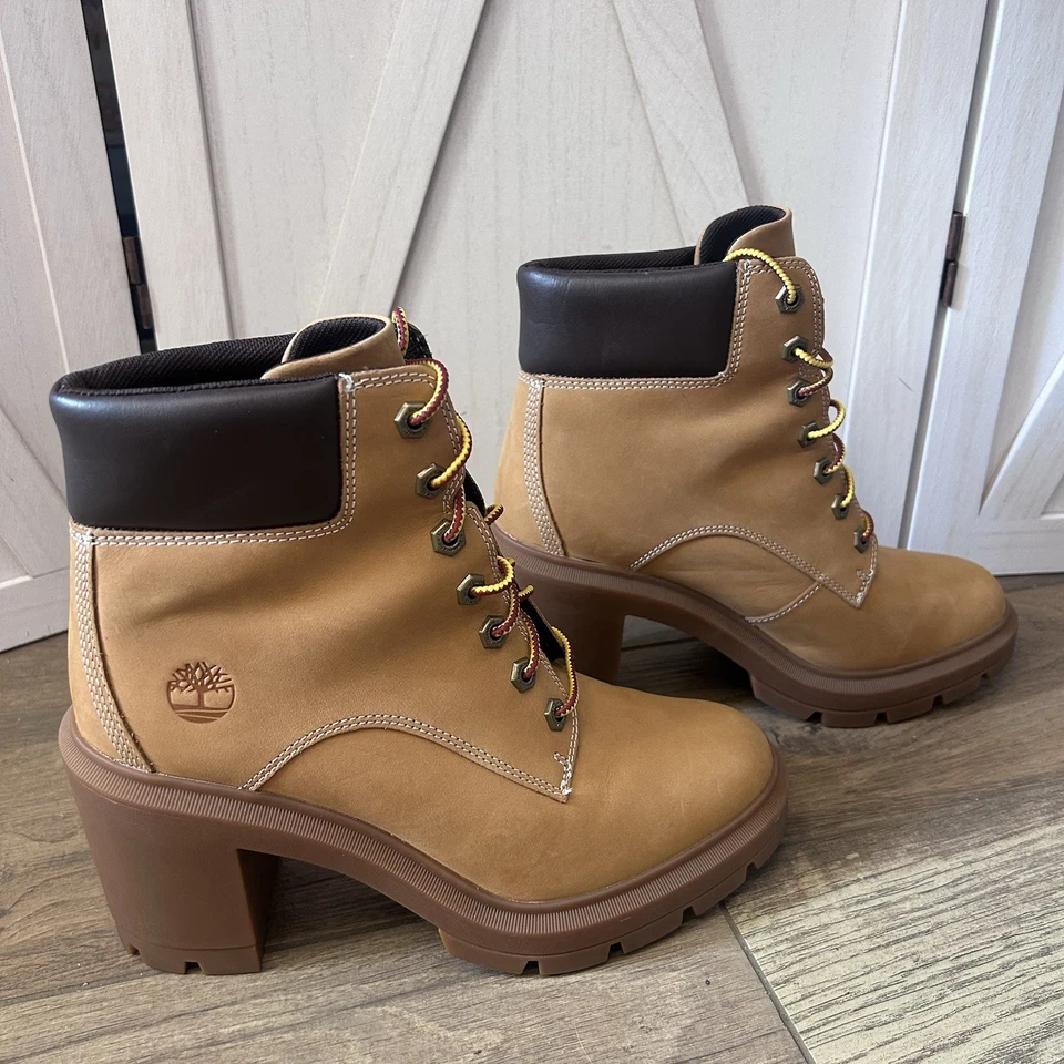 Timberland Mujer Allington 6" Bota con Cordones Trigo Nubuck EE. UU. Talla 9 Foto 3 de 4