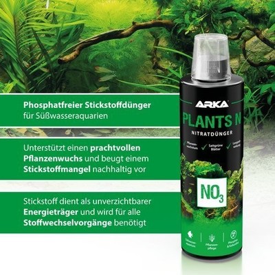 ARKA Plants N Nitratdünger 236ml Stickstoff Pflanzendünger für Aquarienpflanzen
