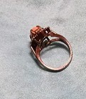 VTG Rose Colored Agate Stone Ring in Silver Plate Sz. 6 — photo 3