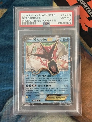 Gyarados EX XY106  XY Promo Holo 2016 Triple Power Tin Ultra Rare Pokemon PSA 10