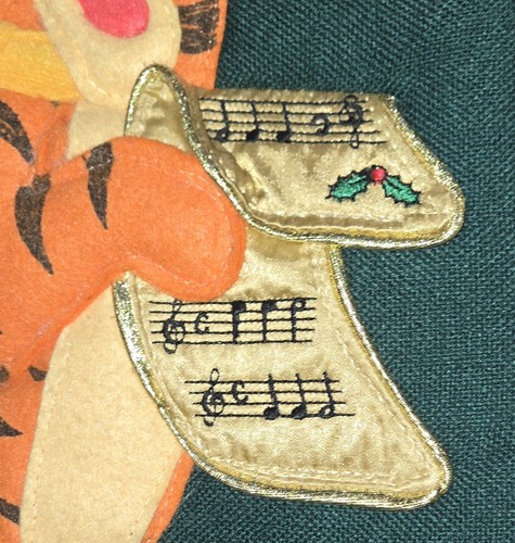 Set of 2 Vintage Y2K Disney Winnie Pooh Tigger Christmas Stocking 3D Music Theme - Picture 13 of 18