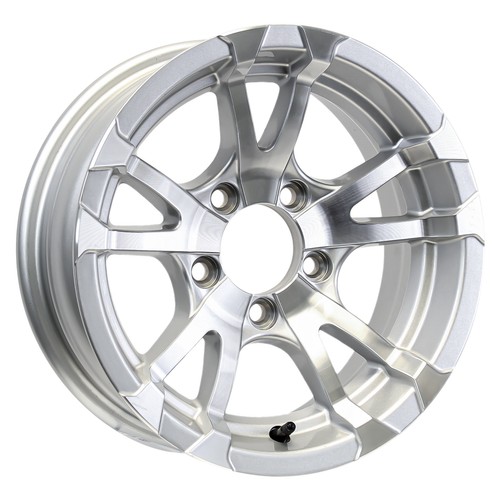 eCustomrim Aluminum Trailer Wheel 13X5  5 Lug On 4.5 Avalanche Silver Rim