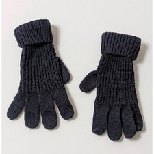 ZARA Navy Knit Gloves Size L