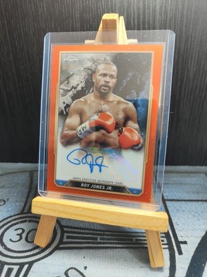 2024 Topps Chrome Boxing Roy Jones Jr. Orange Refractor Auto /25