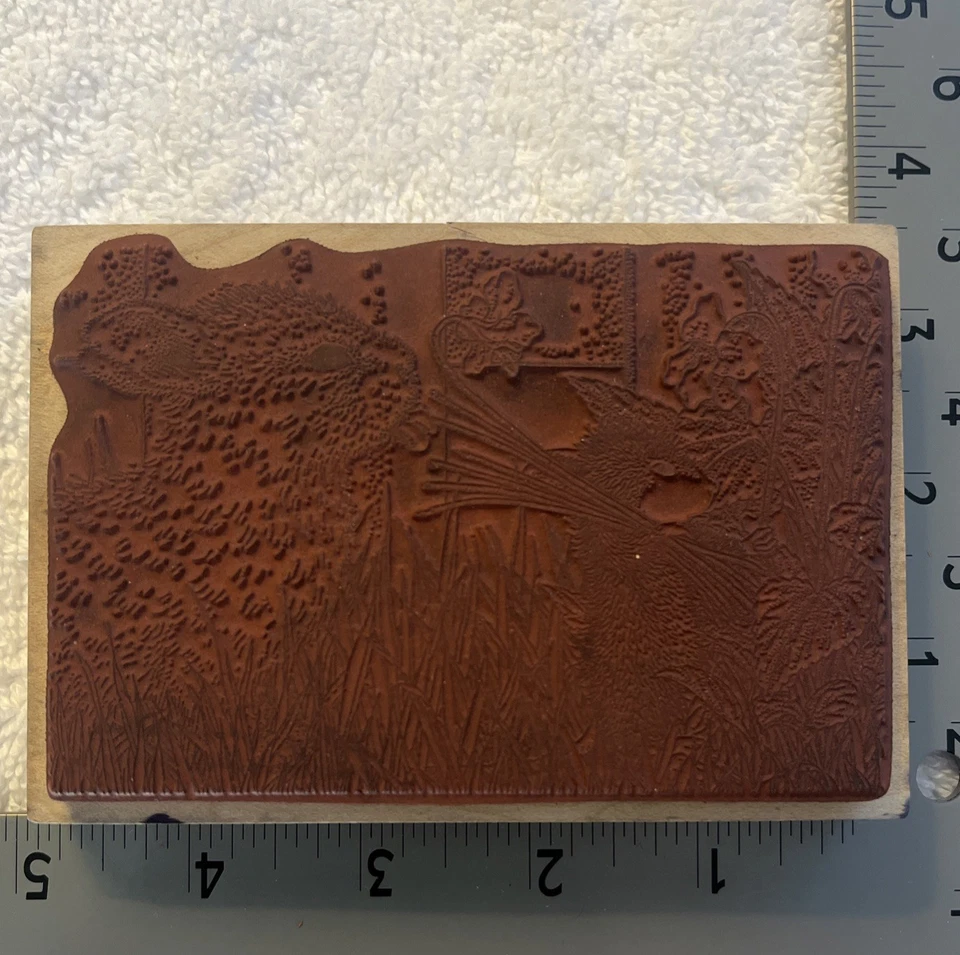 Bunny Buffet 490J febrero 2002 diseño casa ratón estampa rosa sello de goma ¡difícil de encontrar! Foto 2 de 4