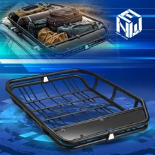 52" L X 41" W X 8" H Mild Steel Roof Rack Cross Bar Luggage Cargo Carrier Basket