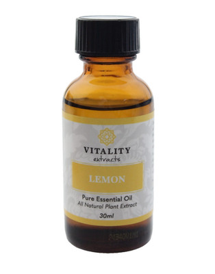 Vitality Extracts LEMON Pure Essential Oil All Natural Plant Extract - 30ml