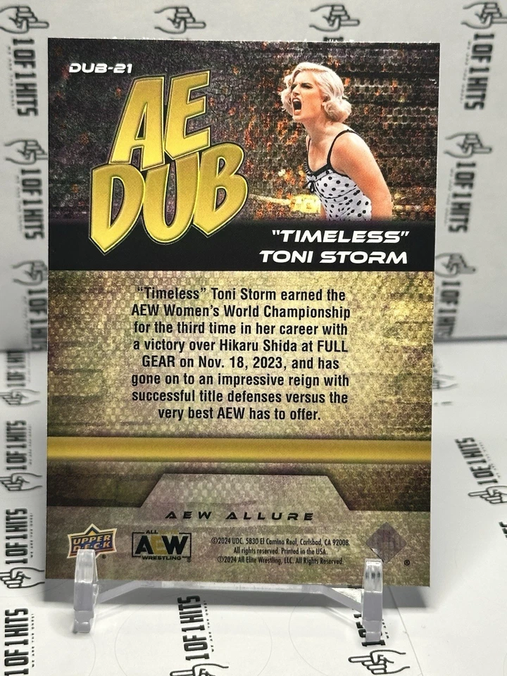2024 Upper Deck Allure AEW AE Dub Timeless Toni Storm #DUB-21 - Image 2 of 2