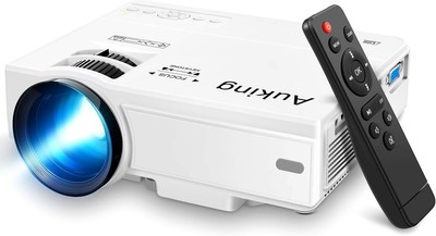AuKing Projector, 2025 Upgraded Mini Full HD 1080P Home Theater... 