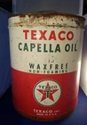 VNTG 1963 Texaco 5 GAL Cappala Oil Can Sign Barn find Made in USA