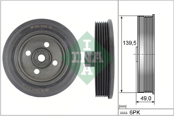 INA Riemenscheibe, Kurbelwelle 544 0139 10 FüR Ford-image