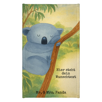 Handtuch mit Name Koalabär Design - Geschenk Traumland Personalisiertes Koala