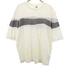 Used HERMES Made in Italy Cashmere Blend Short sleeve T-shirt L Ivory Men's