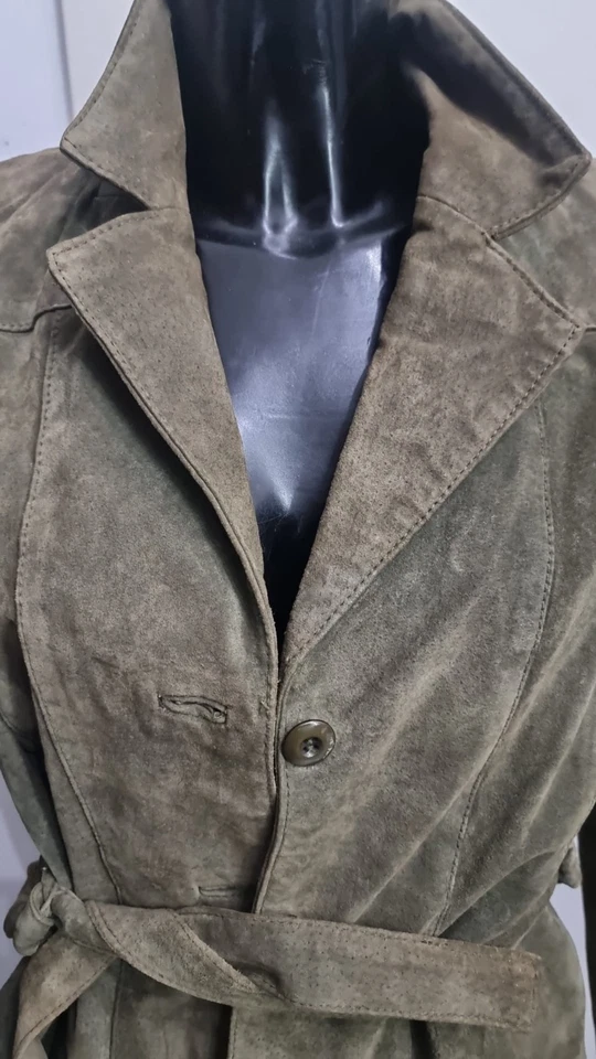Veste Femme Wilsons Leather En Cuir Vert Tg. M Cod. AN286 - Photo 2/4