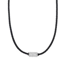 s.Oliver Jewel Kids And Teens Necklace Leather Stainless Steel Boys 2031537