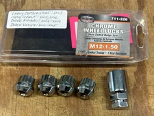 Wheel Lock Set Dorman 711-326  Chrome M12  4 Locks 1 Key Open Box