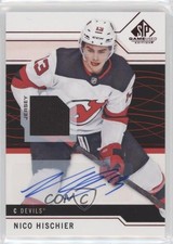 2018-19 Upper Deck SP Game Used Red Auto Jersey Nico Hischier #86 Auto 00d2
