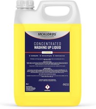 McKLords Concentrated Washing Up Liquid Lemon, Yellow, 5 Litre 3.30 per litre
