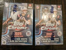 Lot Of 2 2025 Topps Chrome NFL Value Blaster Box NEW IN HAND SHIPPS FAST TODAY!