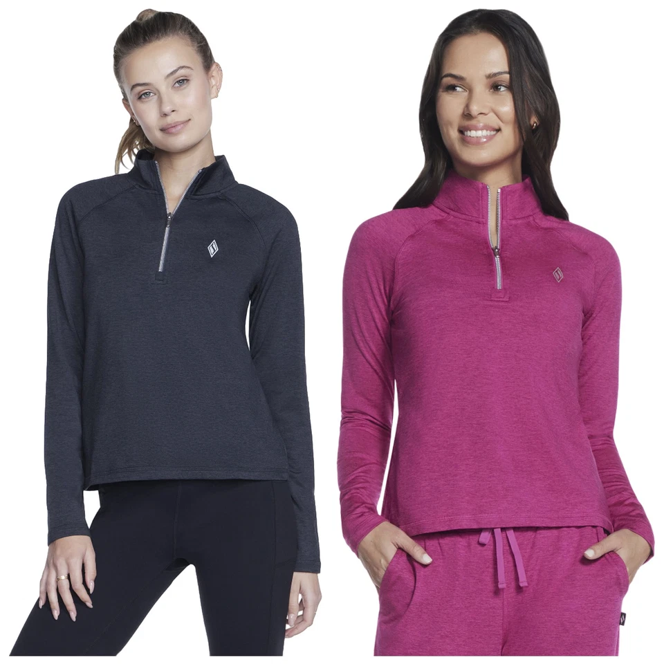 Skechers Damen Skech-Knits Ultra Go Half Zip Leicht Pullover Fitness Top - Bild 1 von 1