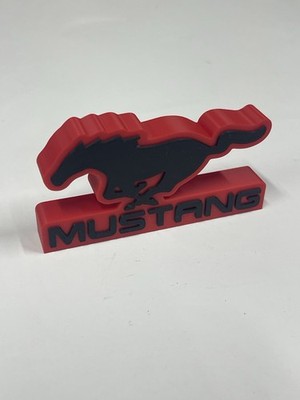 MUSTANG 3D printed Logo Thick Free Standing Shelf Display