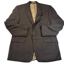 Vintage Lauren Ralph Lauren Wool Blazer Brown Two Button Single Vent Men's 44R
