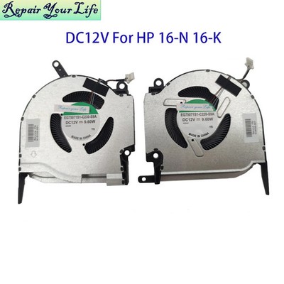 CPU GPU Fan For HP OMEN 16-K 16-N 16T-K 16-K0013DX TPN-Q281 N18099-001 DC12V
