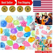Mochi Animal Squishies Toys 2nd Generation Glitter Mochi Squishy 20pcs Kawaii...