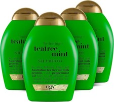 Organix Hydrating Tea Tree Mint Shampoo 4 PACK  13 fl oz 