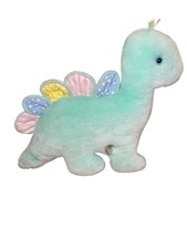 Vtg EDEN Plush Dinosaur Pastel WIND UP MOVES Plays You are my sunshine EUC