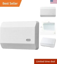 Elegant Two-Note Door Chime in Textured White - Easy Install & Durable Design