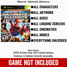 Marvel Ultimate Alliance 100 Unlocked All Items Xbox USB Save File
