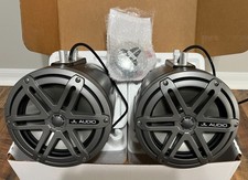 JL Audio 7.7" Enclosed Wake Tower Speakers Gray Sport Grilles Pair w/o clamps
