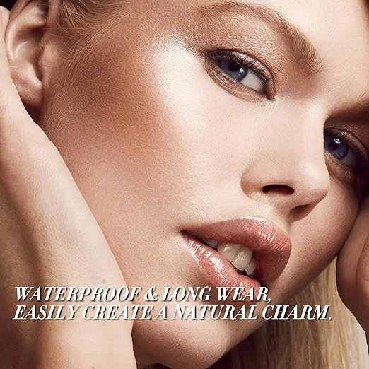 Shimmer Face Highlighter Makeup Powder, Gel to Powder Glow Finish, Leaving a Lig - Image 4 of 4