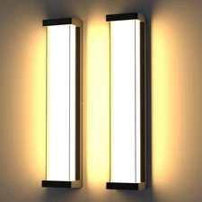 Dimmable Outdoor Wall Lights 2Packs,10%-100% Dimming,23.6In LED Modern Patio Wal