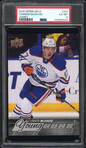 2015 UD JUMBO #201 CONNOR MCDAVID PSA 6