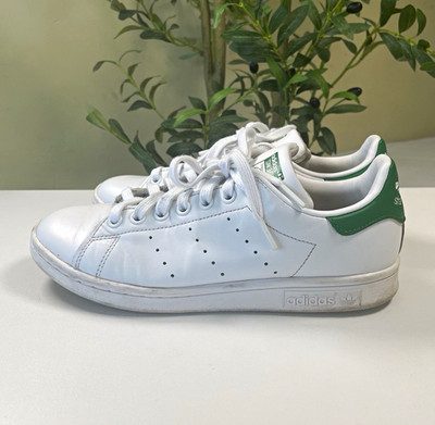 adidas Stan Smith Footwear White/Green Leather Lace-Up Low Top Sneakers B24105