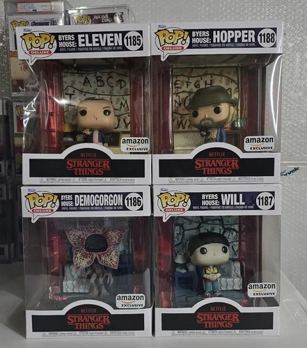 Funko Pop! Stranger Things Byers House Set Eleven, Hopper, Demogorgon, Will