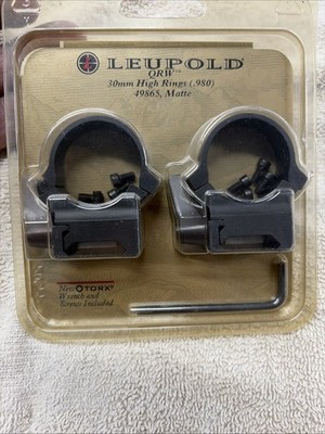 Leupold #49865 QRW Ring Set, 30mm High Matte Finish