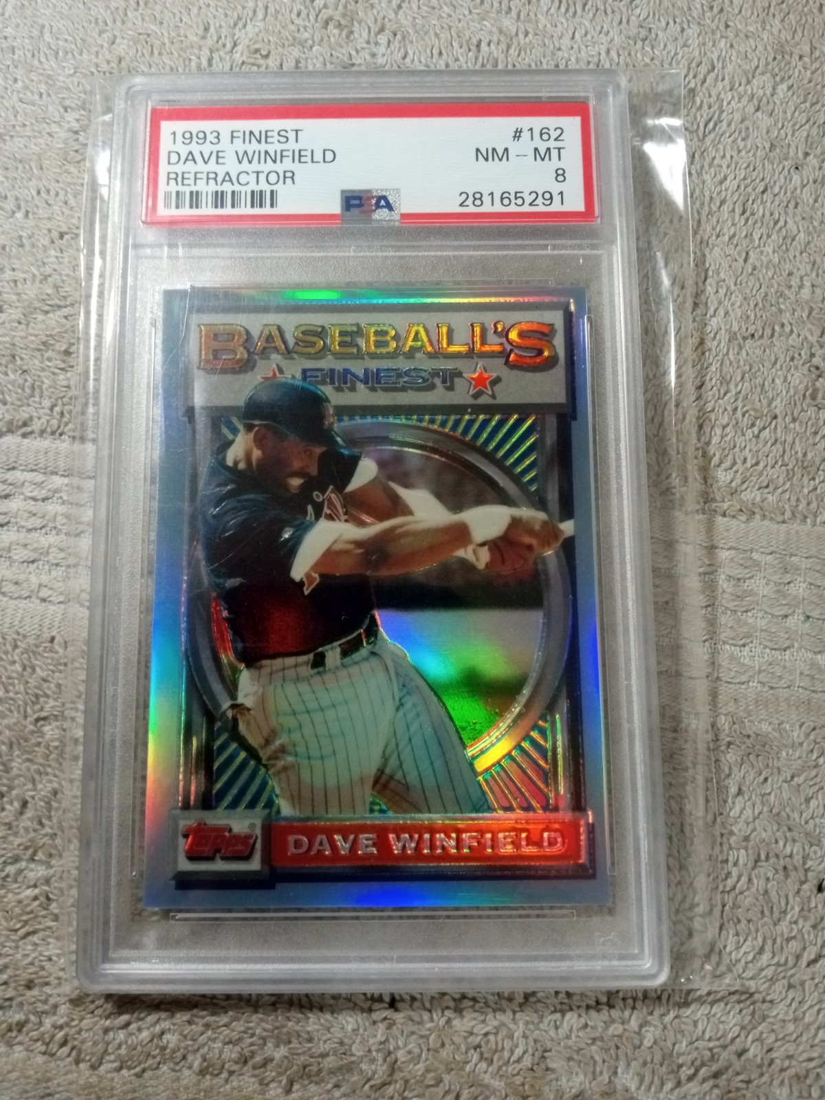 1993 FINEST #162 DAVE WINFIELD REFRACTOR PSA 8 NM-MT HOF 241 made