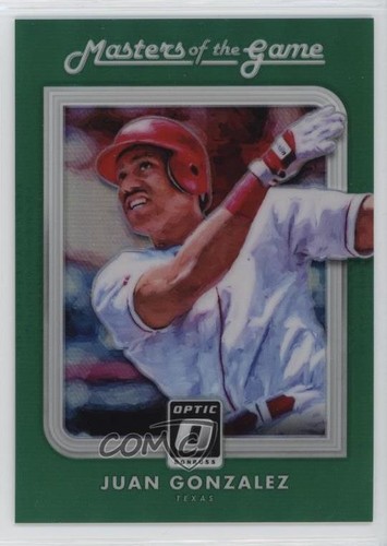 2016 Panini Donruss Optic Masters of the Game Green /5 Juan Gonzalez #MG3