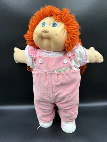 CABBAGE PATCH Kids Doll RED YARN HAIR Blue Eyes Girl 1978-1982 CPK Outfit/shoes