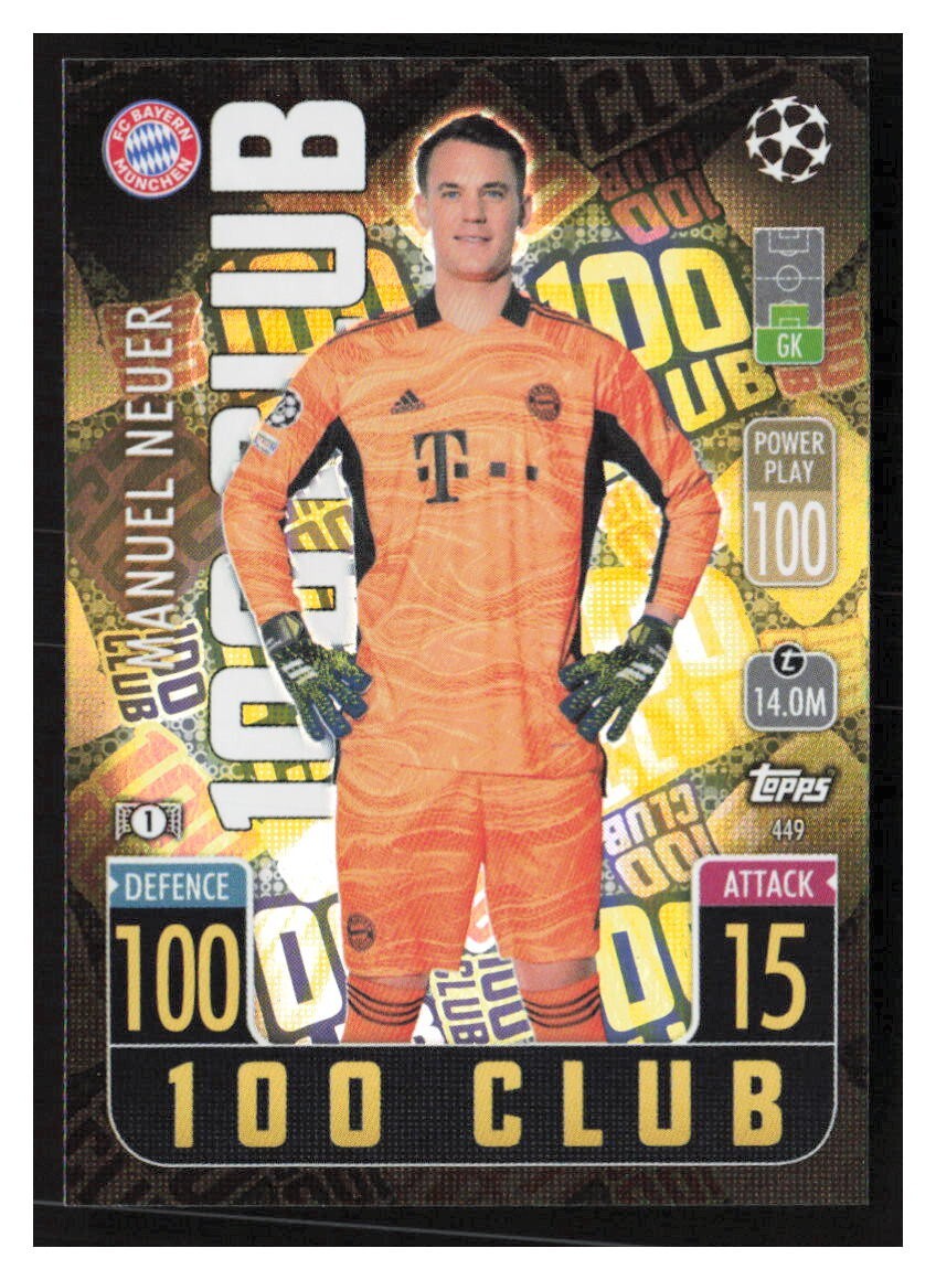 アメーバカード 2021-22 Topps Match Attax UCL - 100 Club Manuel Neuer #449