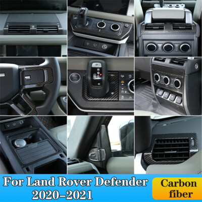 #ad ABS Carbon Interior Decorative Cover Trim For Land Rover Defender 110 2020 2021 $87.39