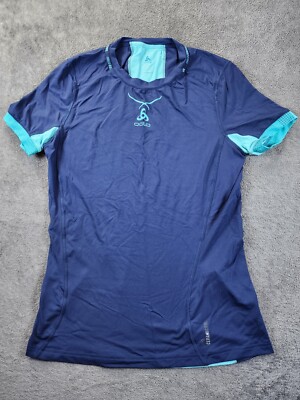 Odlo Ladies Shirt Short Sleeve Crew Neck Ceramicool Pro blue Size S
