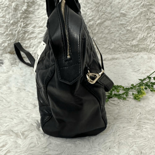DKNY Quilted Black Napa Lamb Leather Large Zip Tote Shoulder Bag Convertible New - Picture 4 of 12
