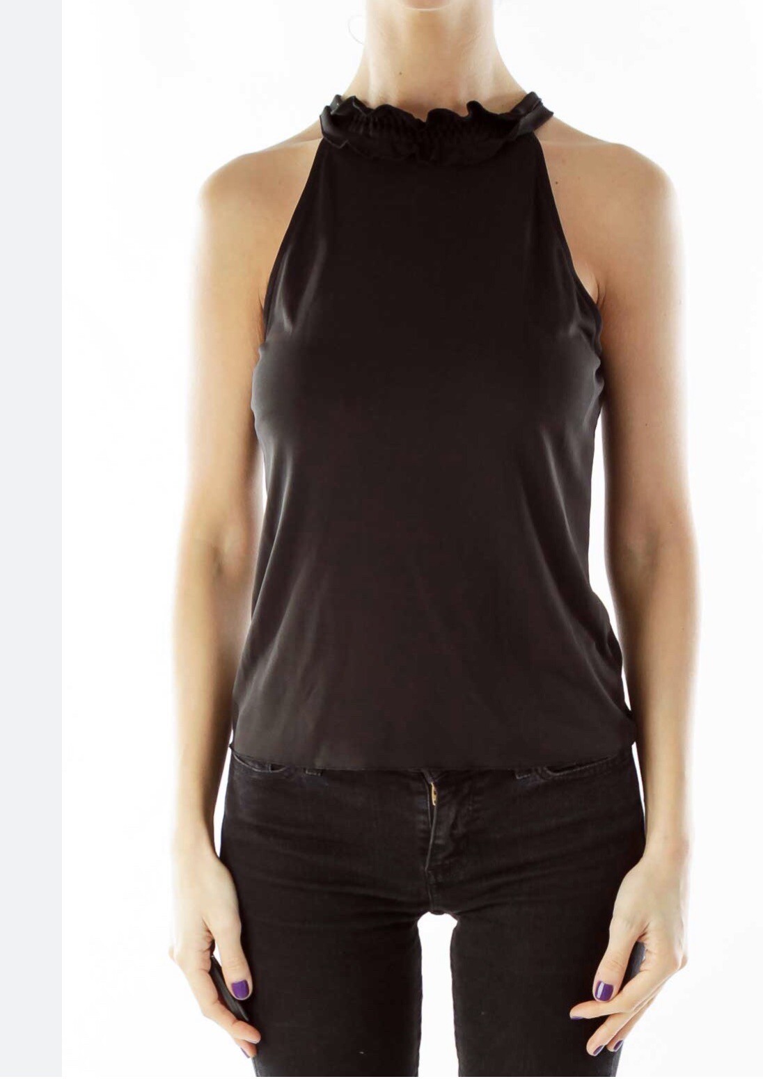 Banana republic  Black Silk Sleeveless Top Size L