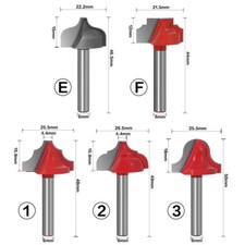 5 pcs 6mm Shank Woodworking Door Frame Lace Knife Door Engraving Cutter Tool