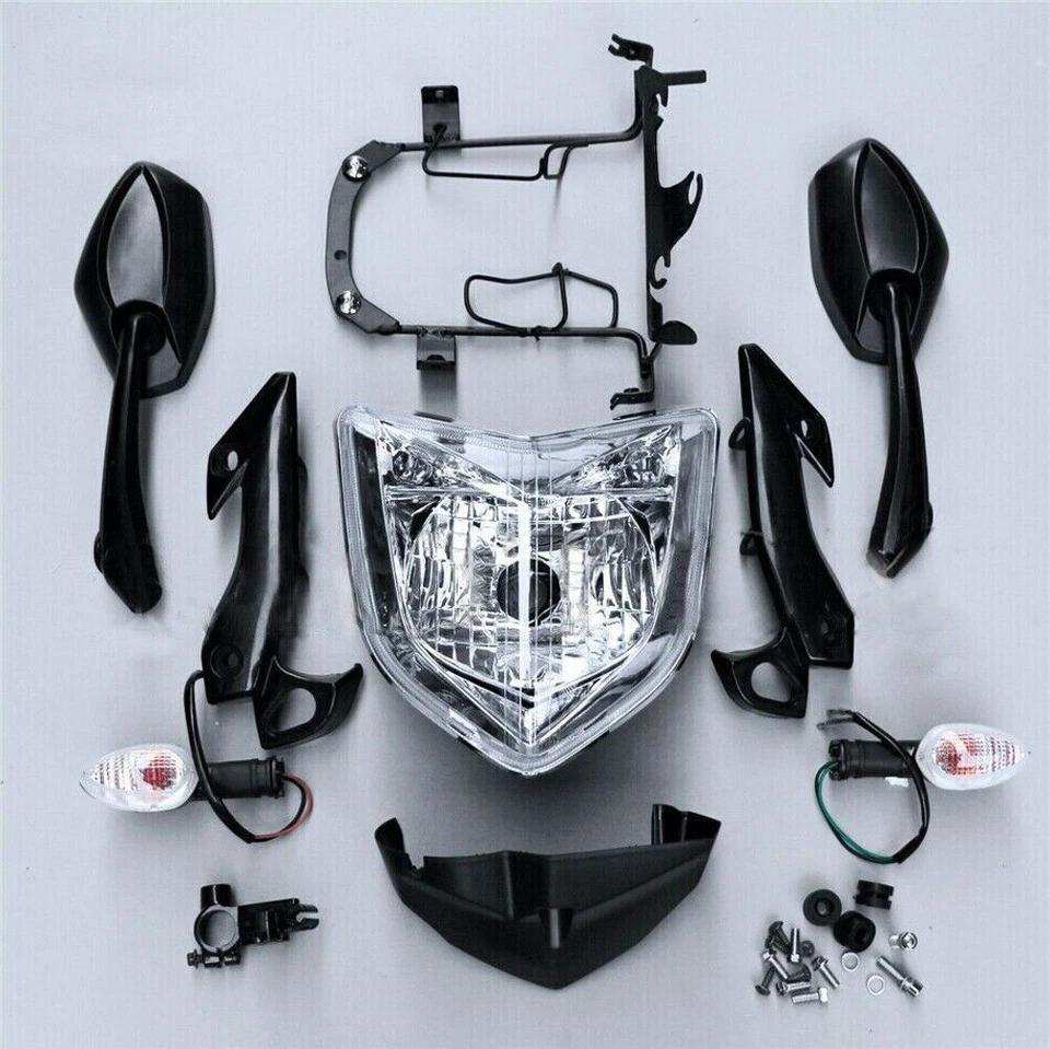 Juego de montaje de faros retrovisores con luz giratoria para Yamaha FZ1N 2006-2012 Foto 3 de 4